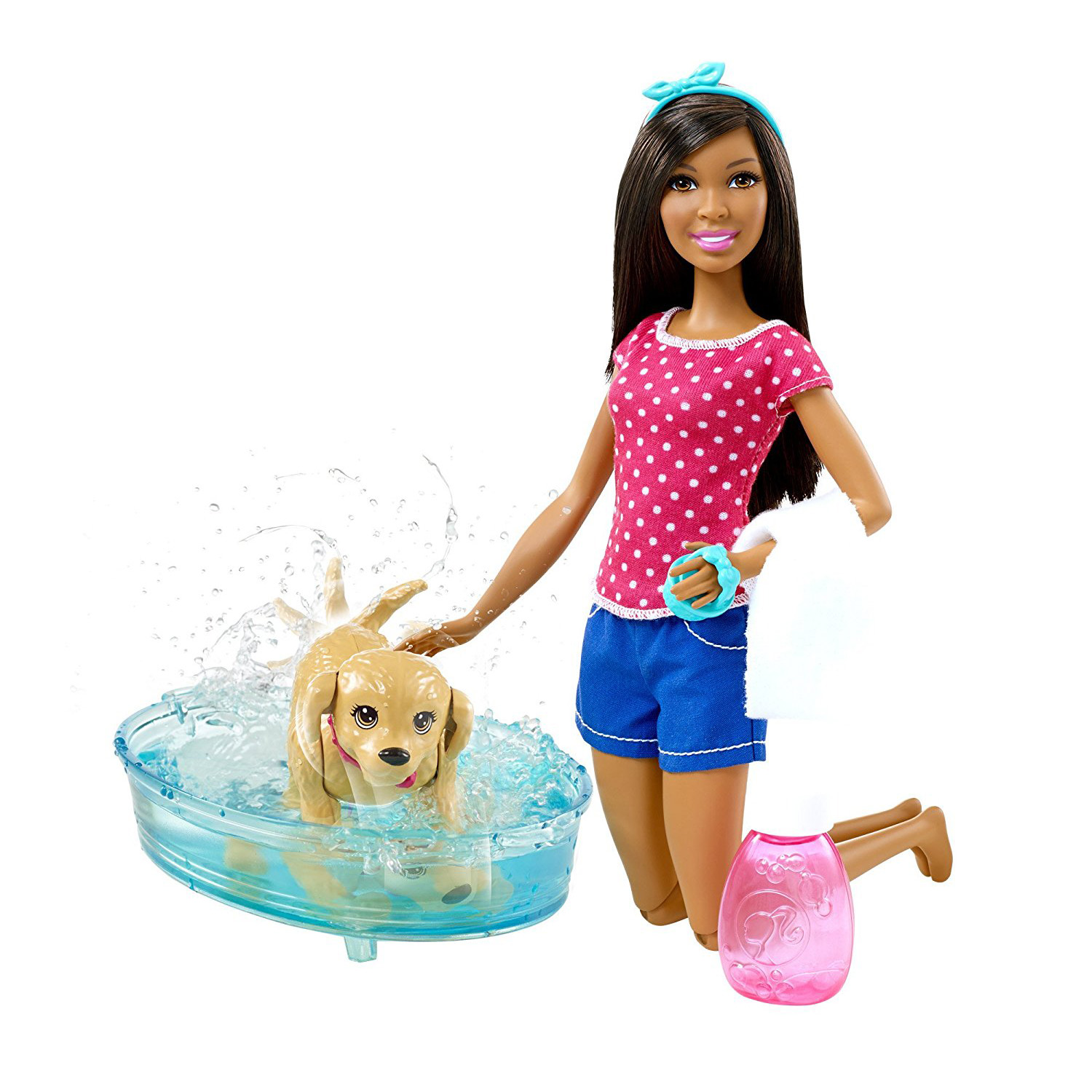 barbie doll pet grooming playset