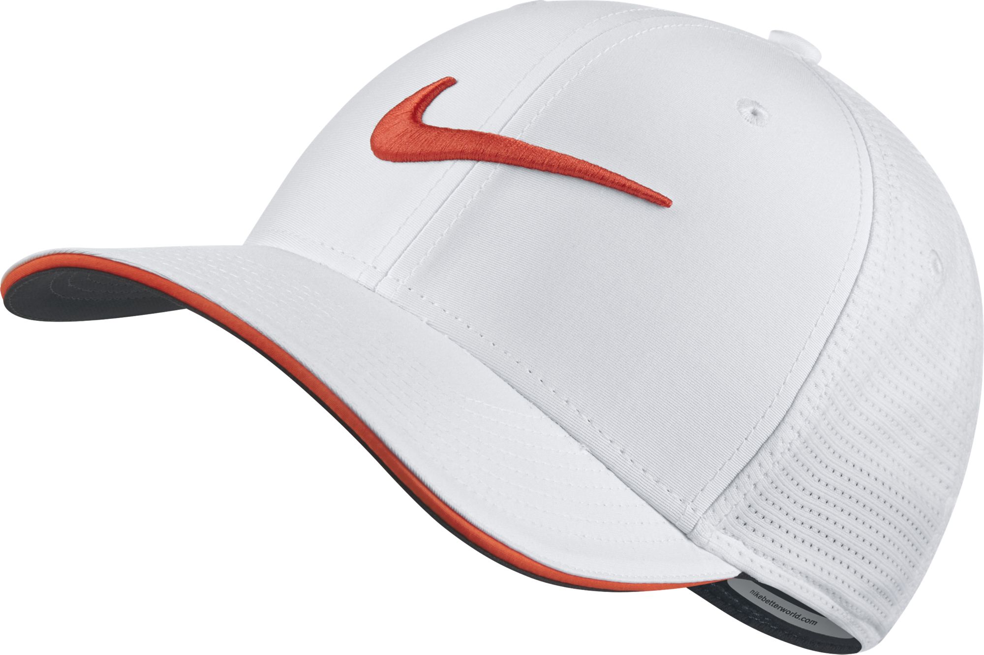 New 2017 Nike Golf Classic 99 Fitted Mesh Golf Hat COLOR: Wht/Orange SIZE: S/M | eBay