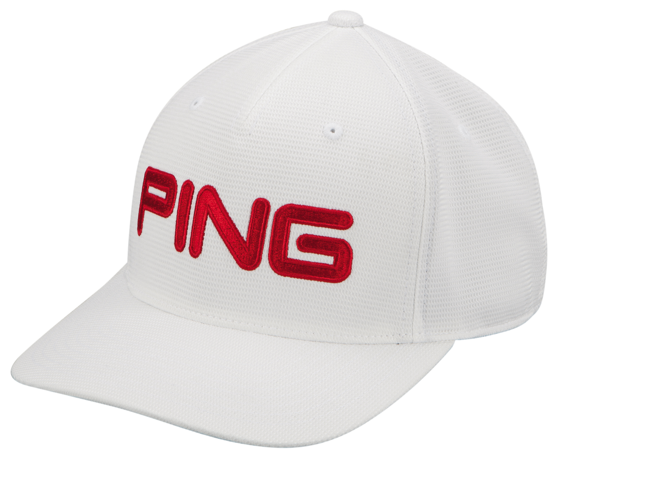 New 2015 PING Tour Structured Fitted Golf Cap Hat COLOR White/Red SIZE
