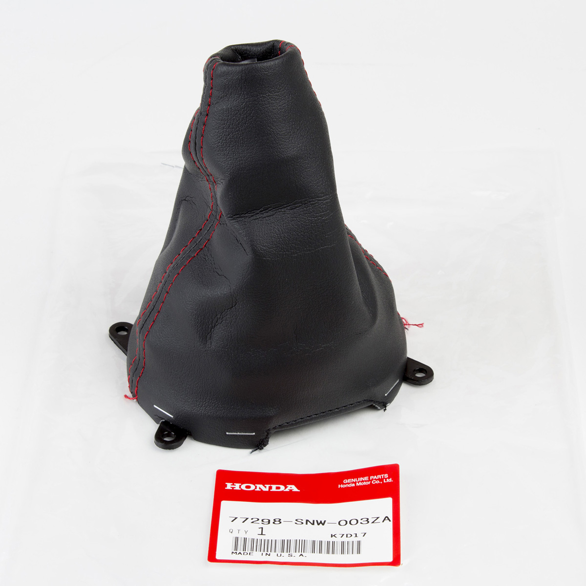 Genuine OEM Honda Civic TypeR FD2 Shift Boot Red Stiching, 77298SNW003ZA