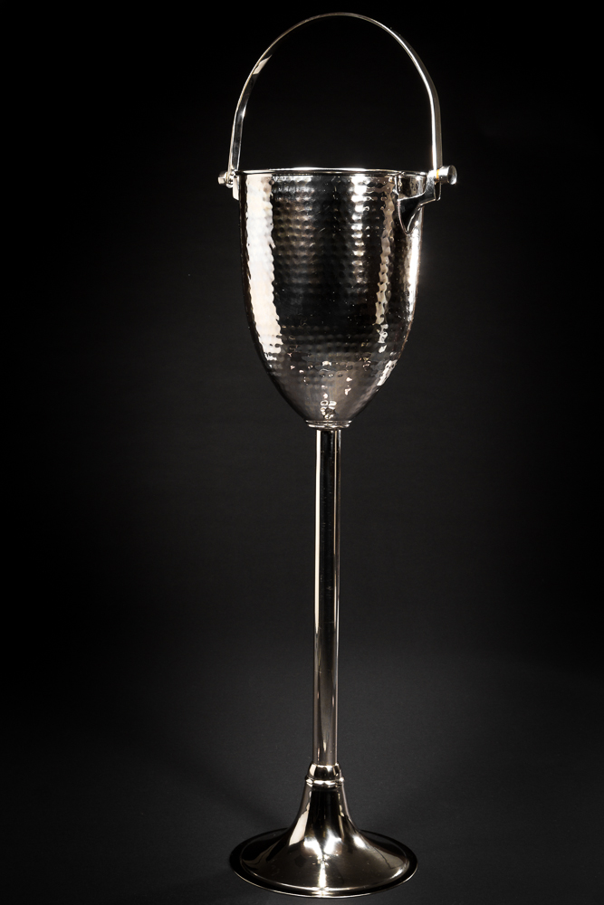 High Quality Brass Champagne Cooler & Stand 26" Hammered Wine Bucket Stand eBay