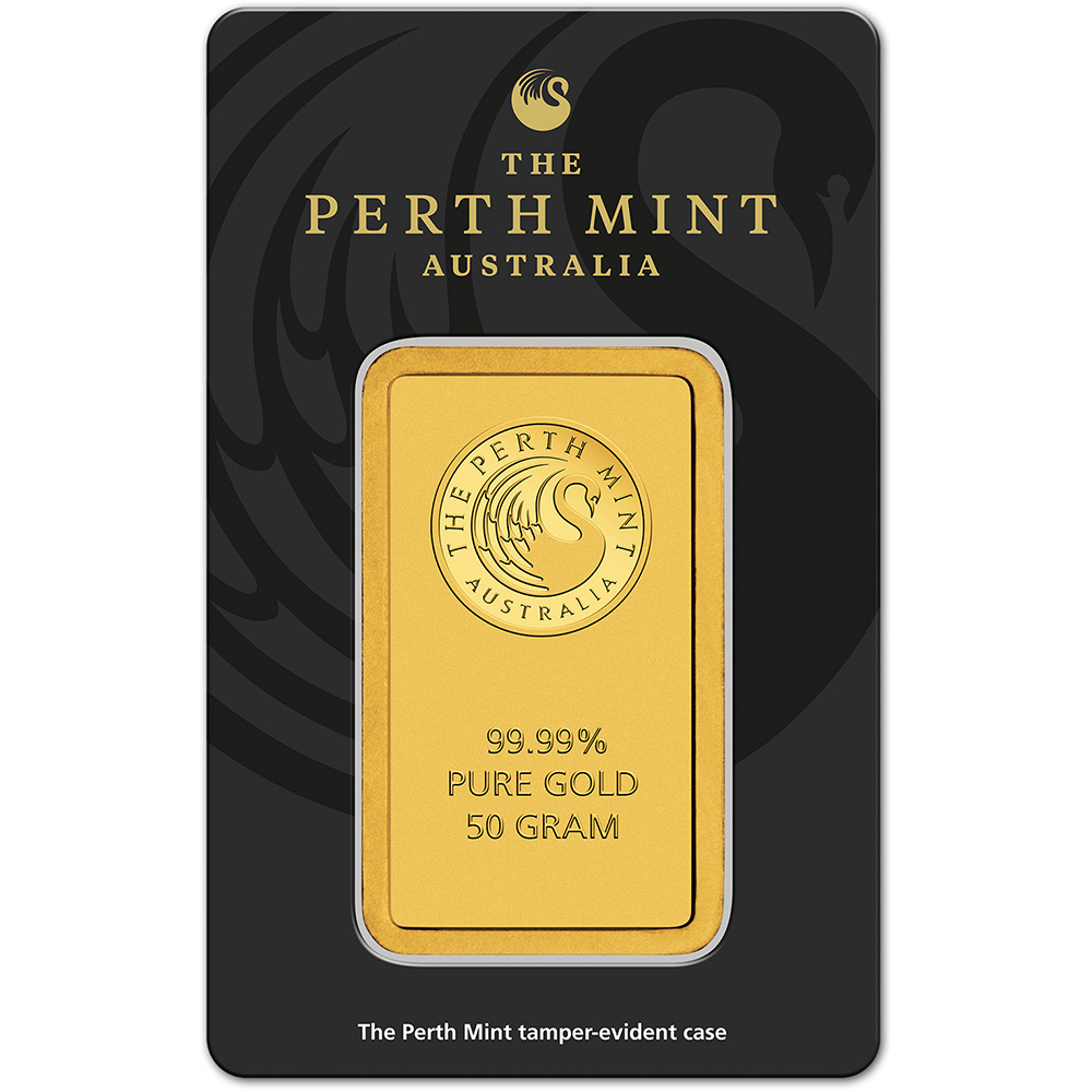 50 gram Gold Bar Perth Mint 99.99 Fine in Assay eBay