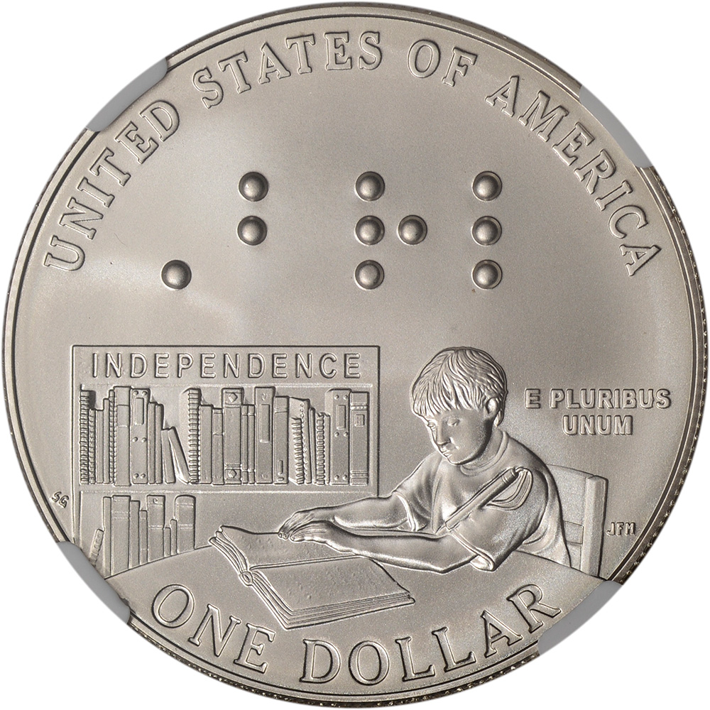 2009P US Louis Braille Commemorative BU Silver Dollar NGC MS69 eBay