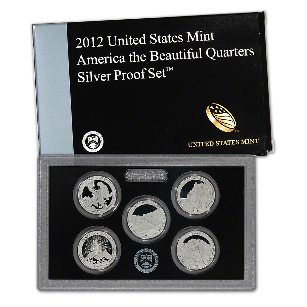 2013-S United States Mint Silver Proof Set. Outer box is torn.