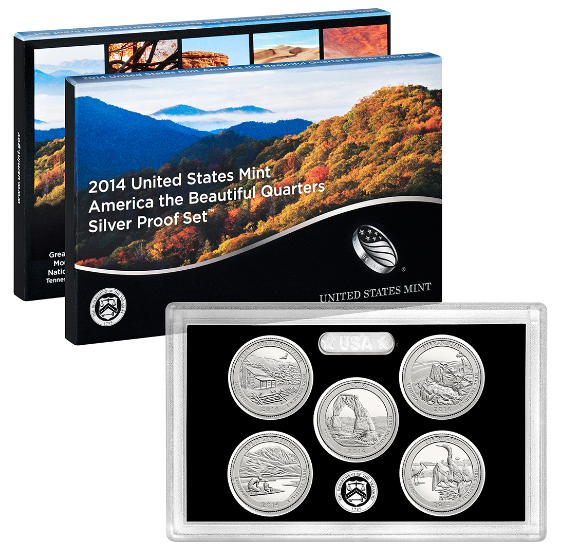 2014 United States Mint America The Beautiful Quarters Silver ...