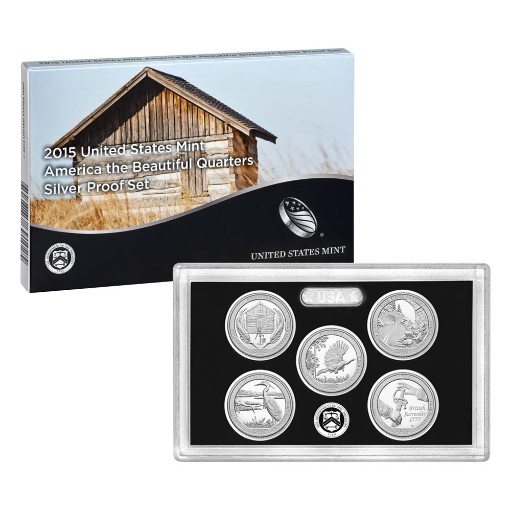 2015 United States Mint America the Beautiful Quarters Silver Proof Set