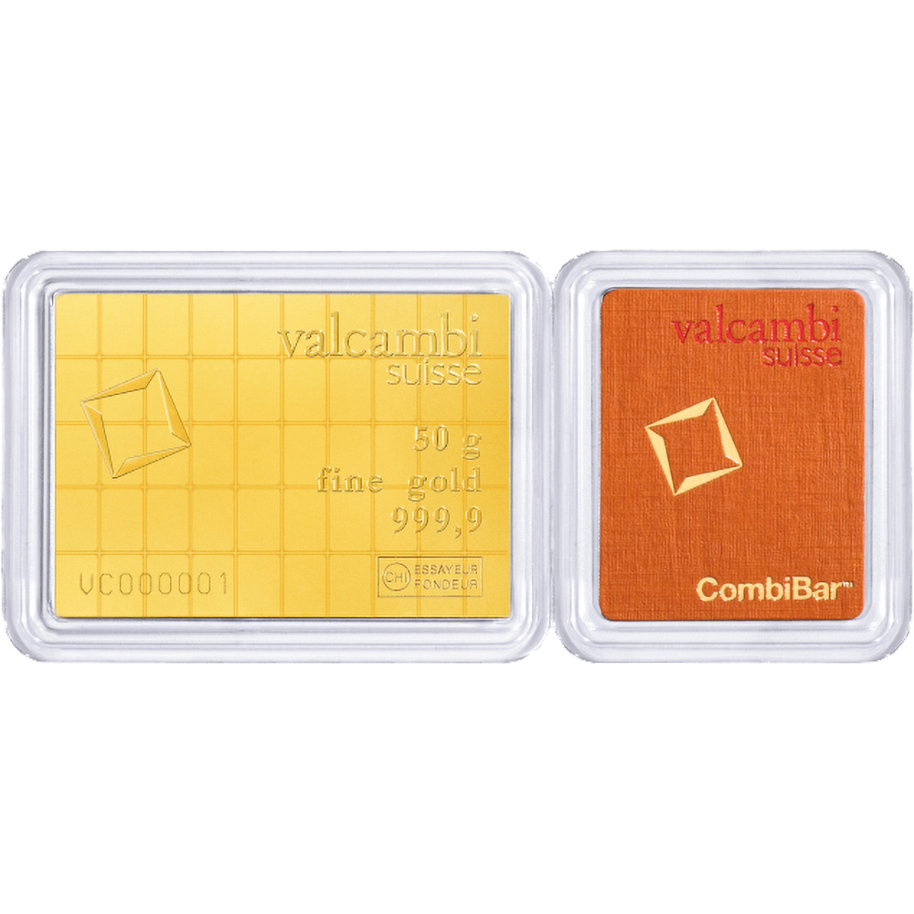 Valcambi 50x1 Gram Gold CombiBar (1.6075 oz) with Assay Card eBay