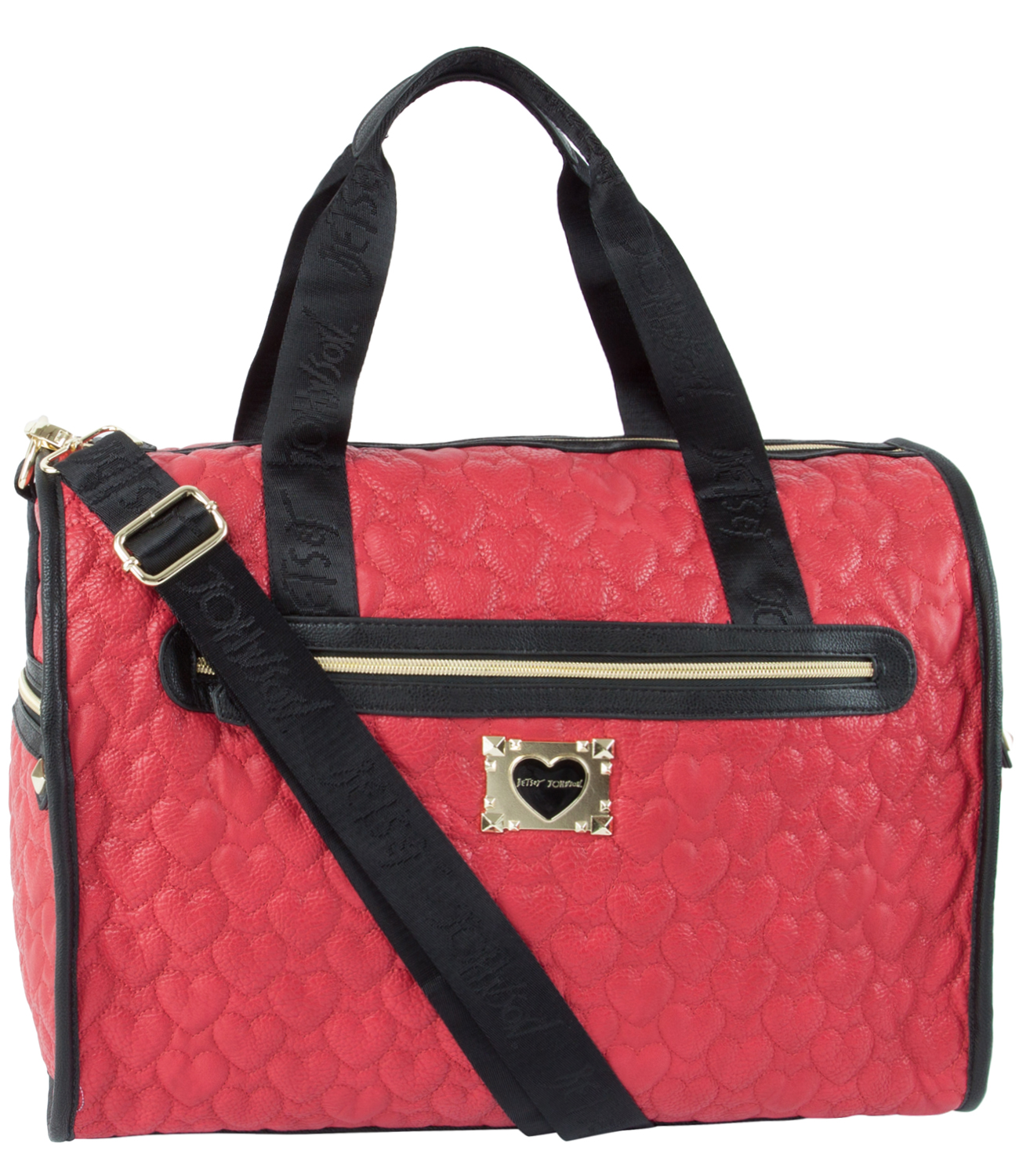 betsey johnson quilted weekender bag