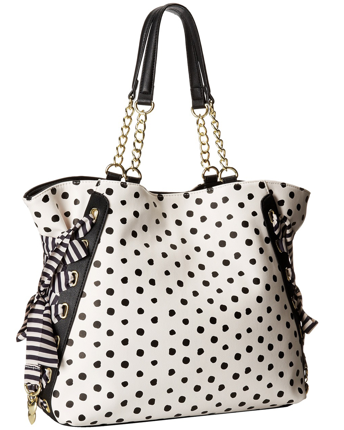 Betsey Johnson MixNMatch Tote Bag Polka Dots eBay