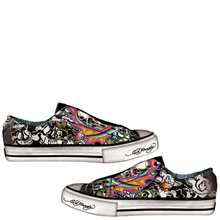 Ed-Hardy-Black-Lowrise-Stencil-Shoe-for-Women