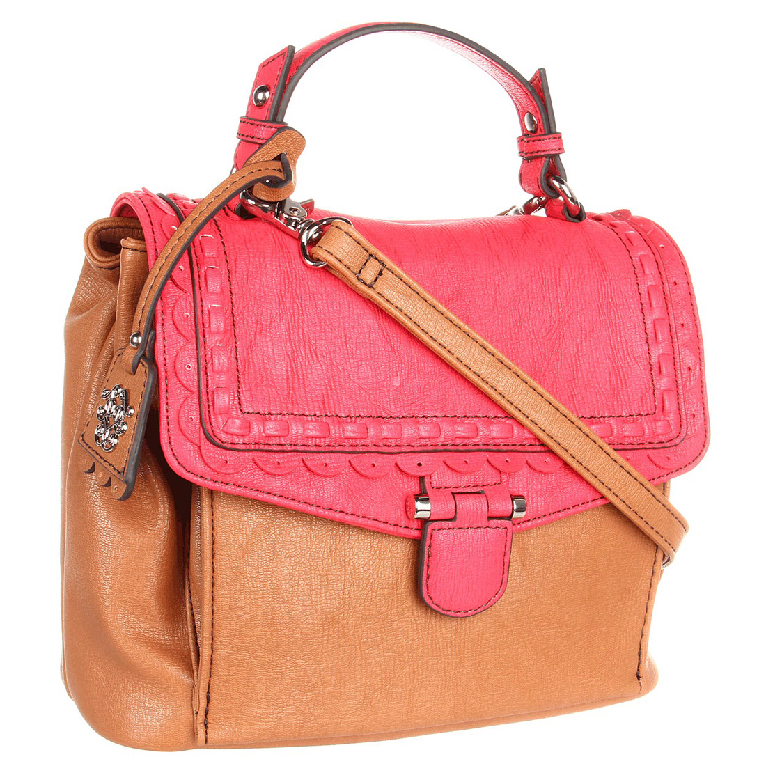 Jessica Simpson Ava Satchel Bag-SafariCoral