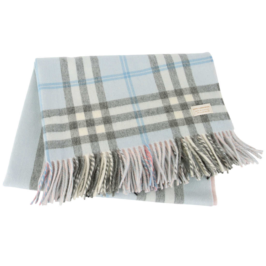 Scottish Classic Blue/Pink Lambswool Check Plaid Baby Blanket eBay