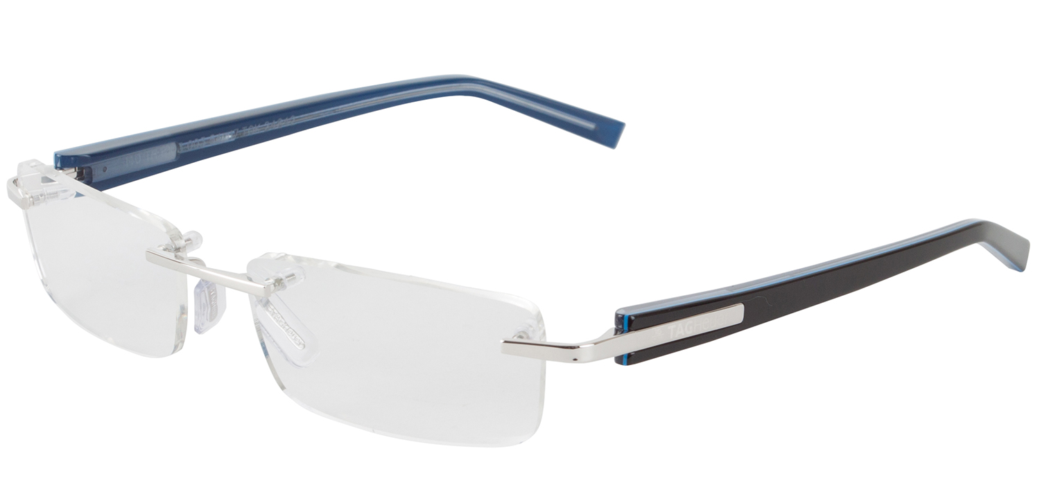 Tag Heuer 8103 003 Trends Rimless Eyeglasses Blue Polished ...