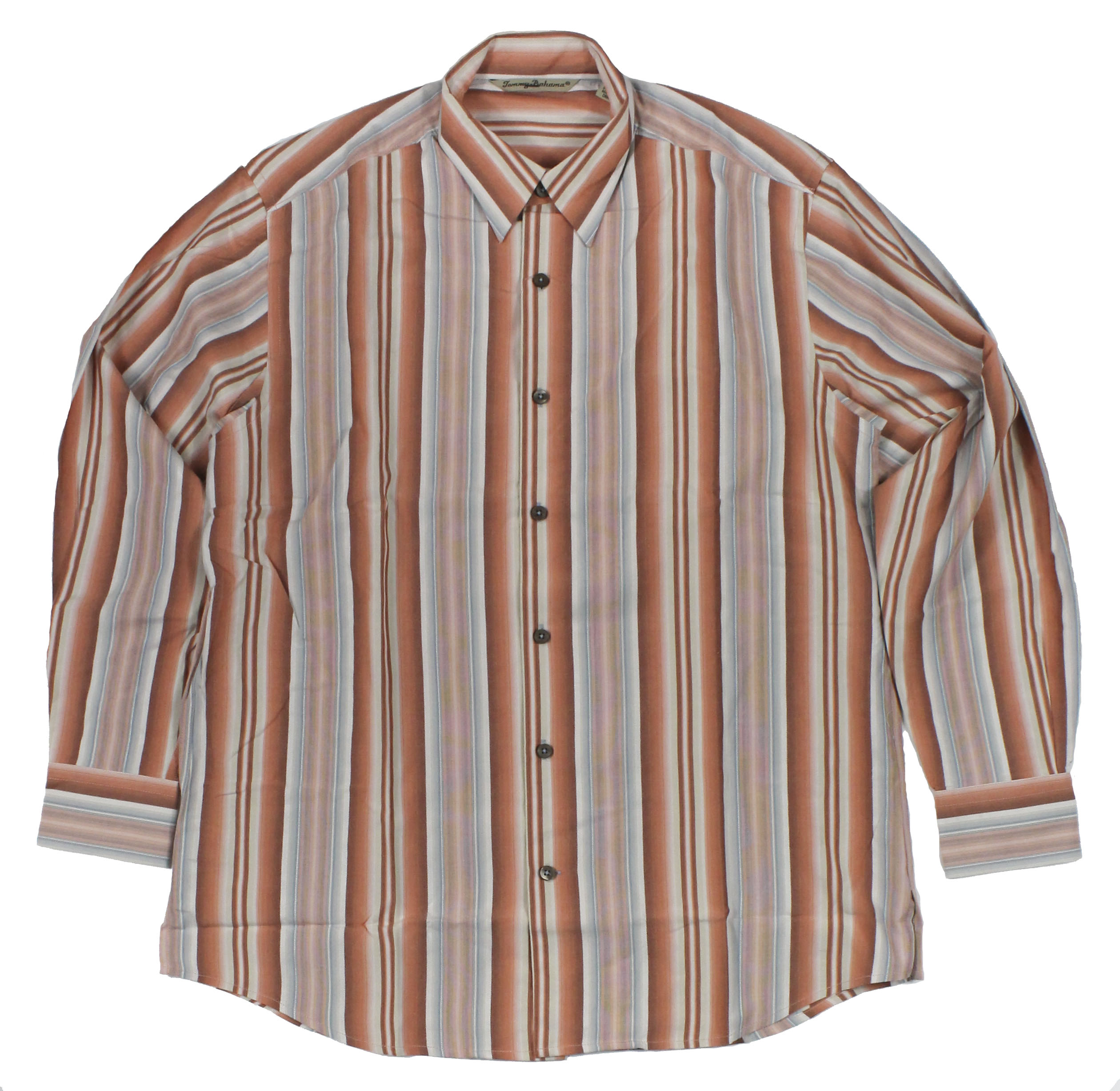 Tommy Bahama Men's Boulevard Long Sleeve Terra Cotta Striped Dress ...