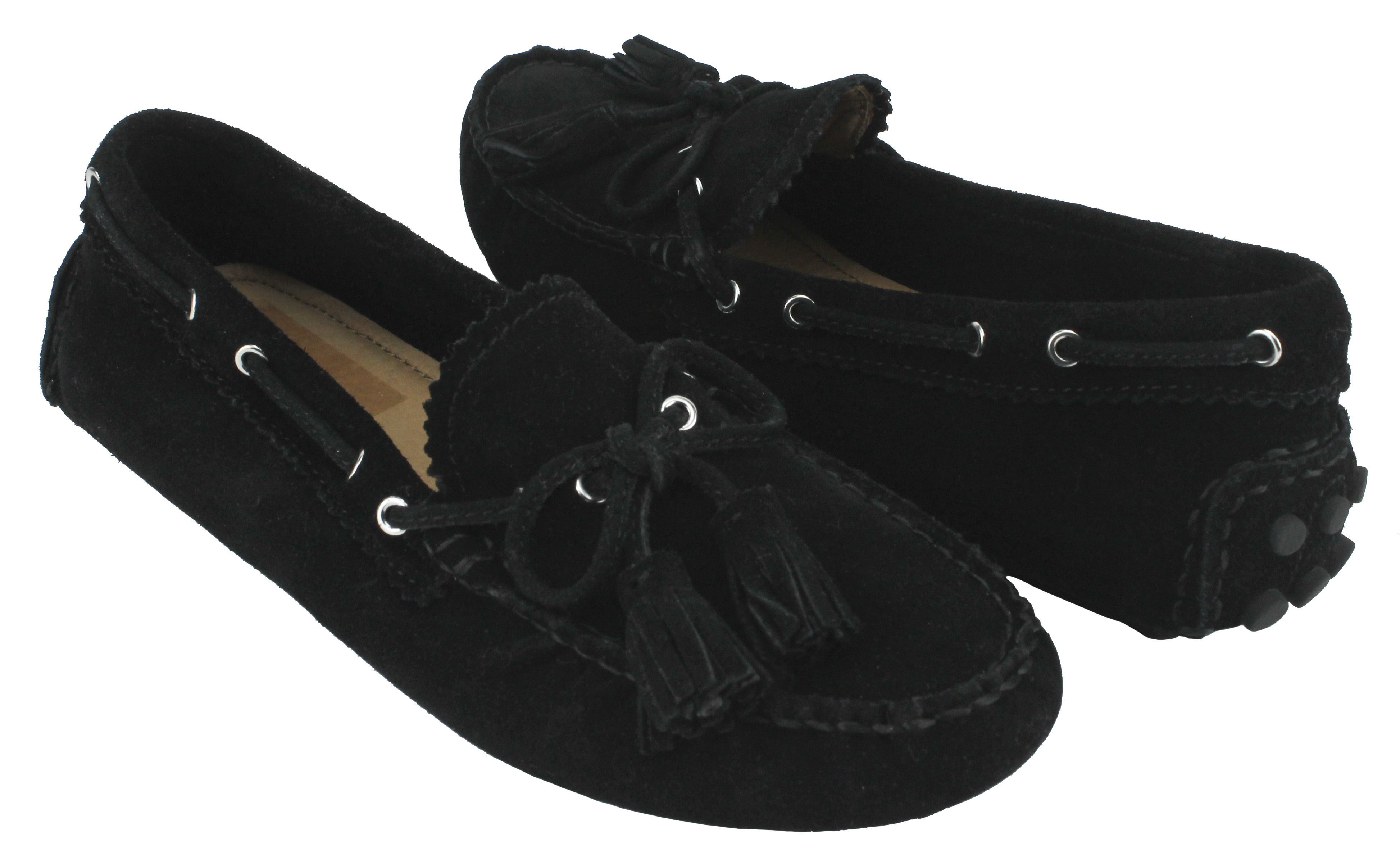 Coach Women's Nadia Suede Leather Driving Moccasin Black Authentic New ...