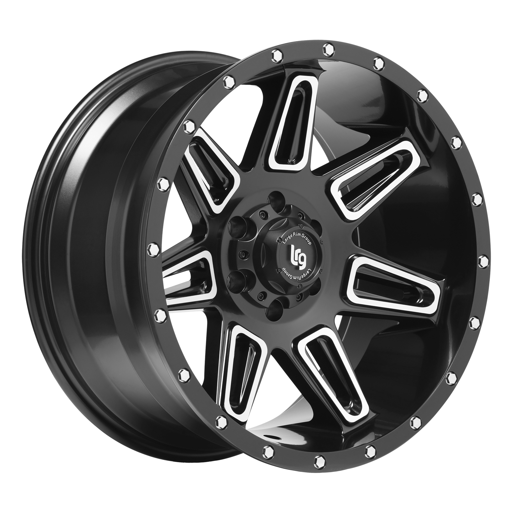 LRG Wheel 20X10 Series 117 Bolt Pattern 6x5.5 Burst SATIN BLACK