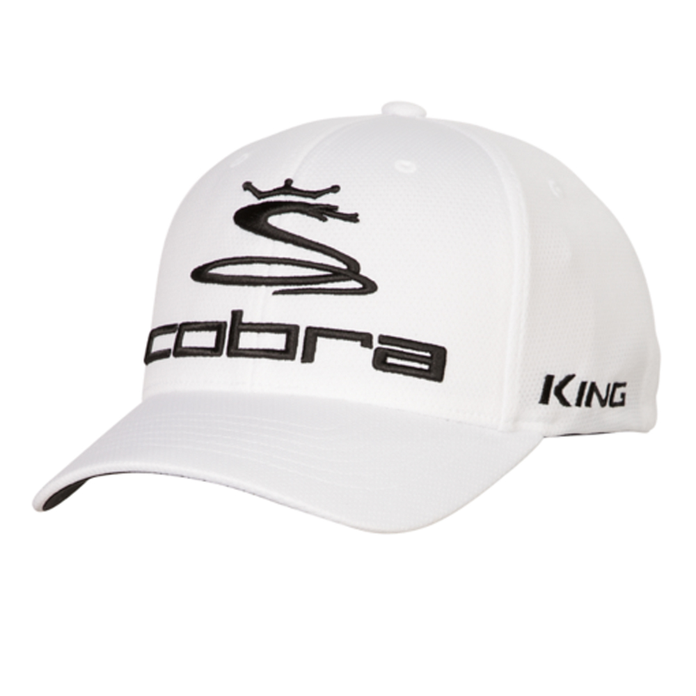 New 2017 Cobra Golf King Pro Tour Fitted Hat/Cap COLOR: White SIZE: S/M