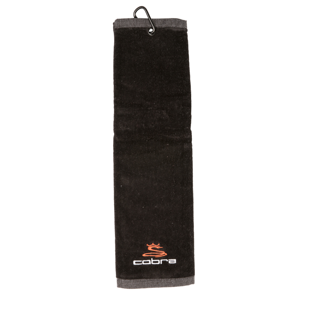 New 2017 Cobra Golf Tri-Fold Towel COLOR: Black SIZE: 20