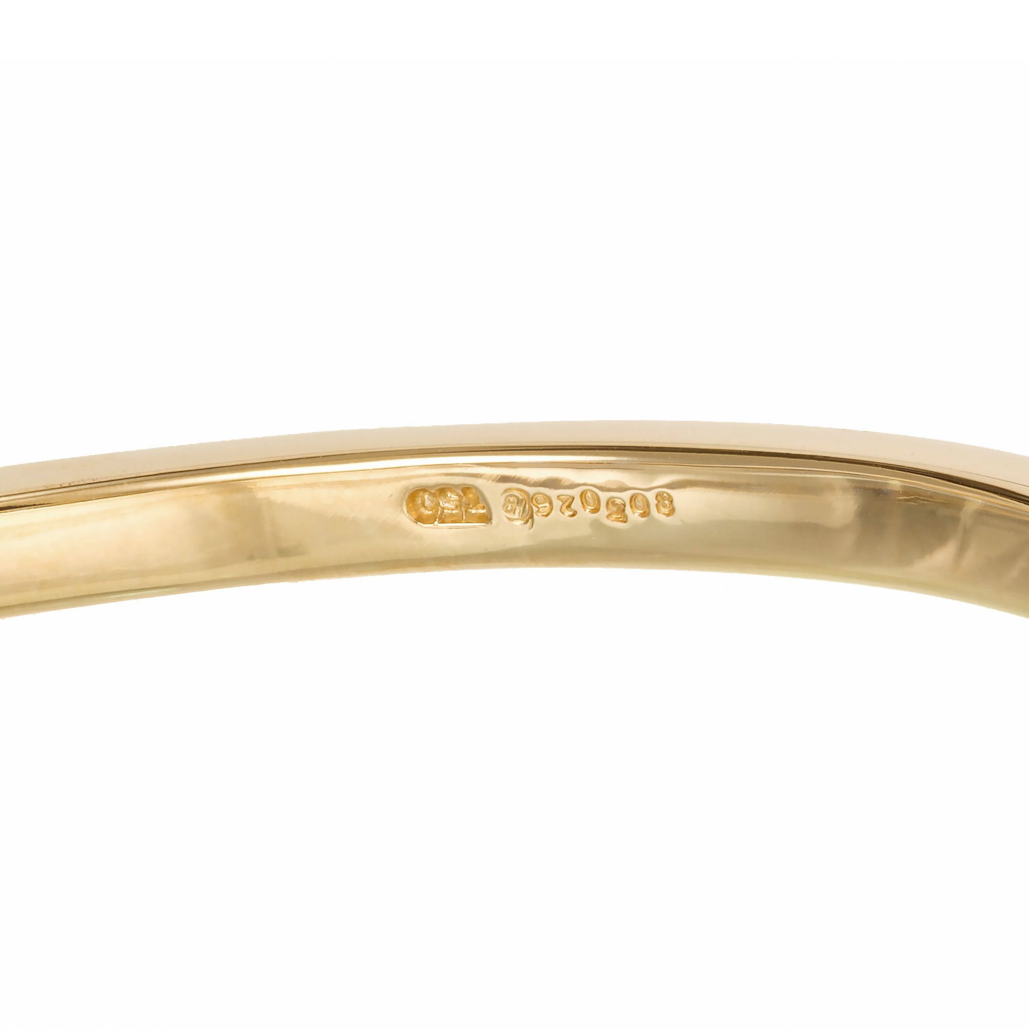 Oscar Heyman GIA Certified 4.50 Carat Sapphire Yellow Gold Bangle Bracelet - Picture 6 of 10