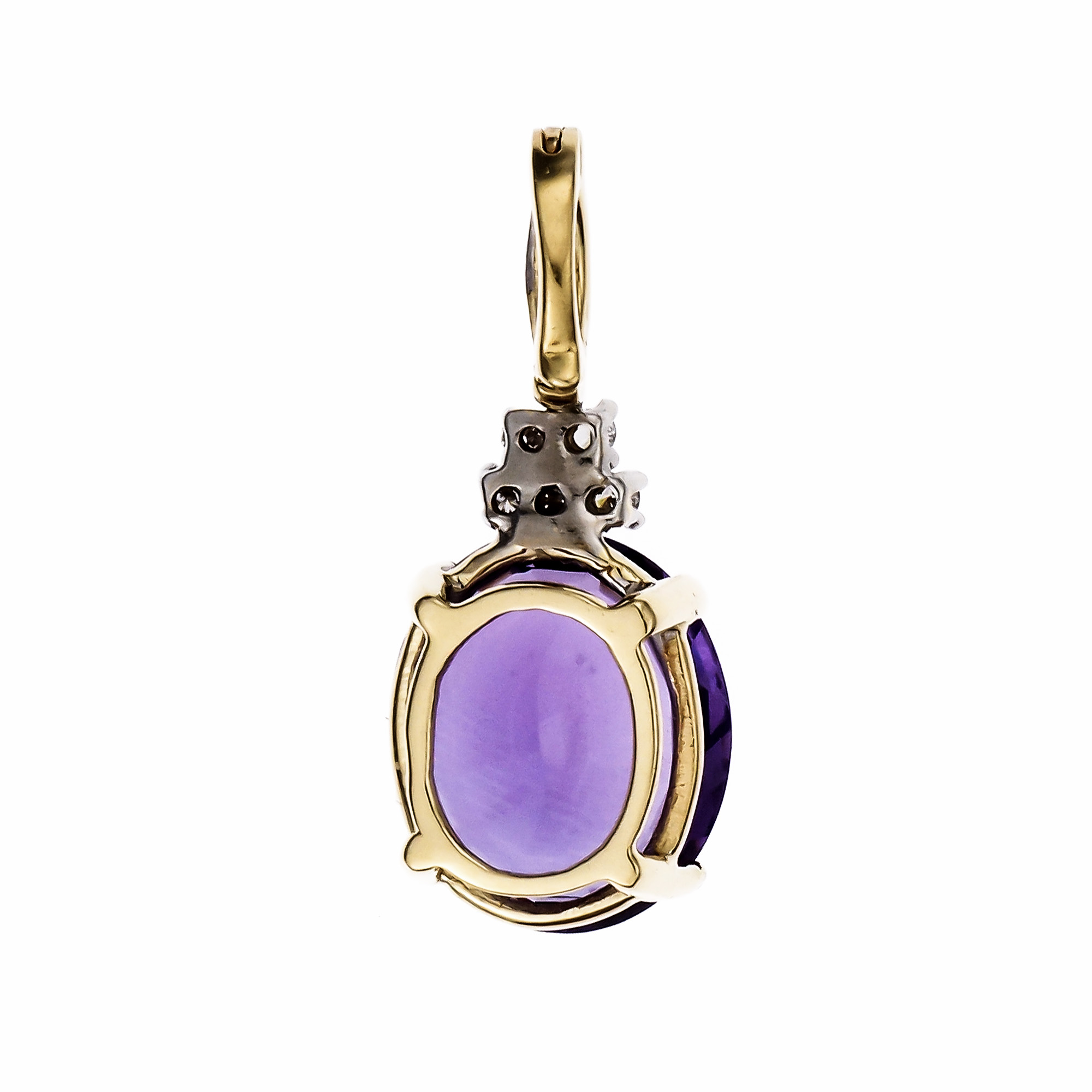 Estate Fine Purple Amethyst Enhancer Pendant 14k Gold Diamond Ebay