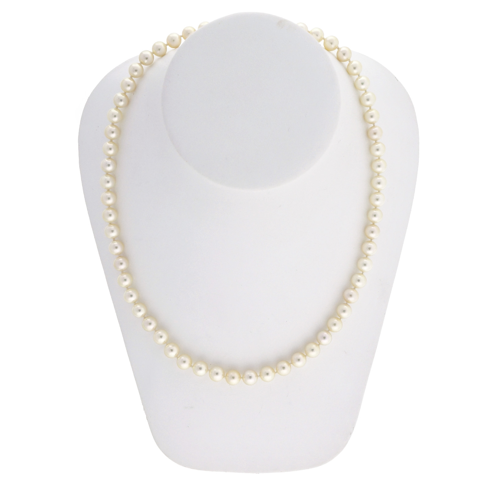 Vintage 1960 7.25mm 18 Inch Japanese Akoya Cultured Pearl Natural