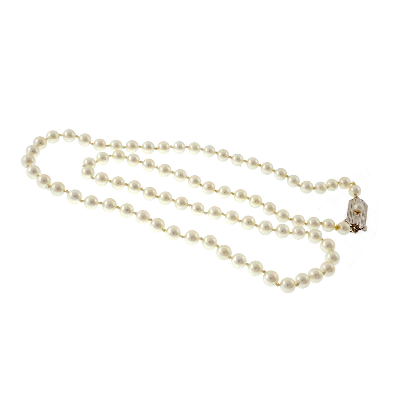 【MIKIMOTO】THE PEARL NECKLACE Mikimoto 20 Inch 5mm Cultured Pearl Necklace | eBay