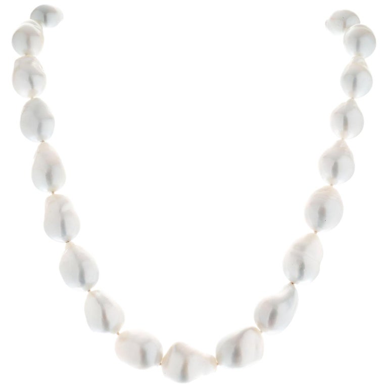 Mikimoto Baroque South Sea Pearl Gold Necklace | eBay