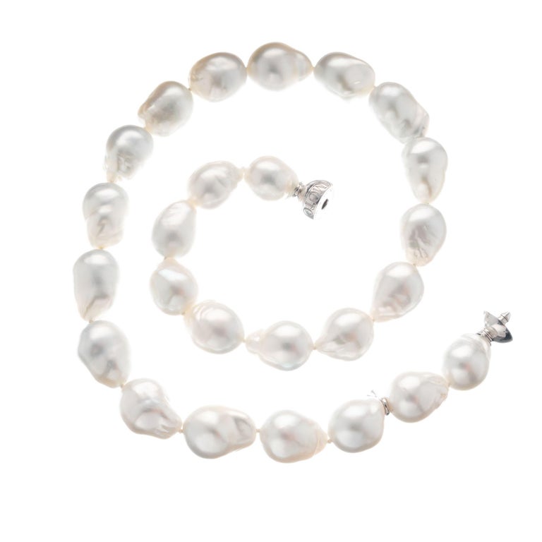 Mikimoto Baroque South Sea Pearl Gold Necklace | eBay