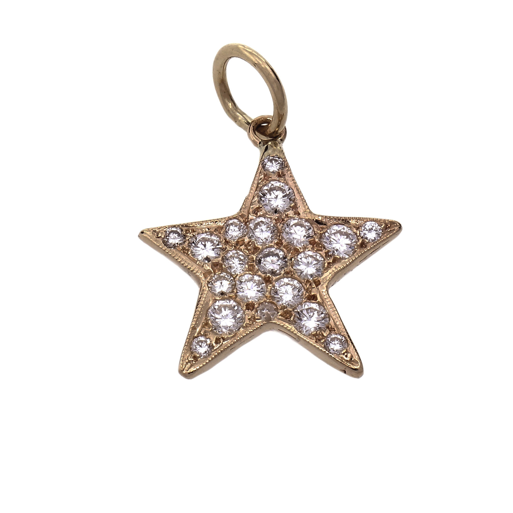 Diamond Pavé Star Pendant 14k Yellow Gold | eBay