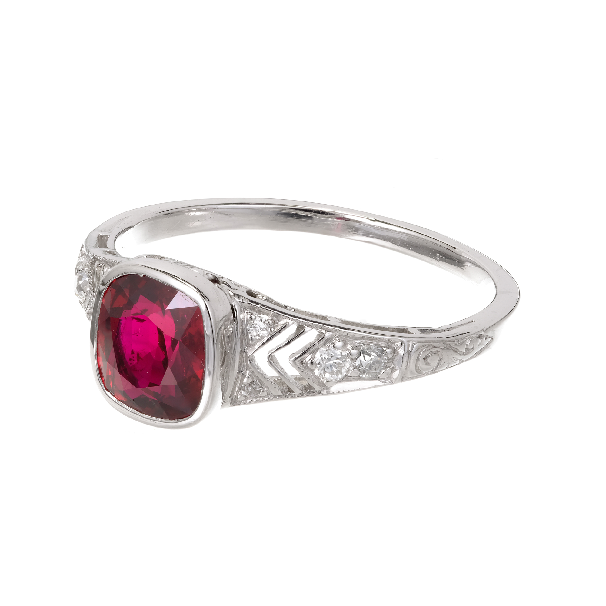 Tiffany & Co. Ruby Diamond Platinum Ring c1900 | eBay