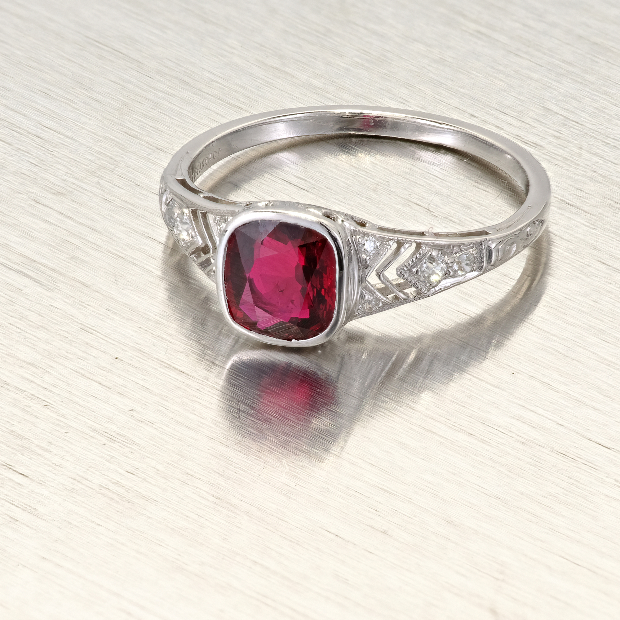 Tiffany & Co. Ruby Diamond Platinum Ring c1900 | eBay