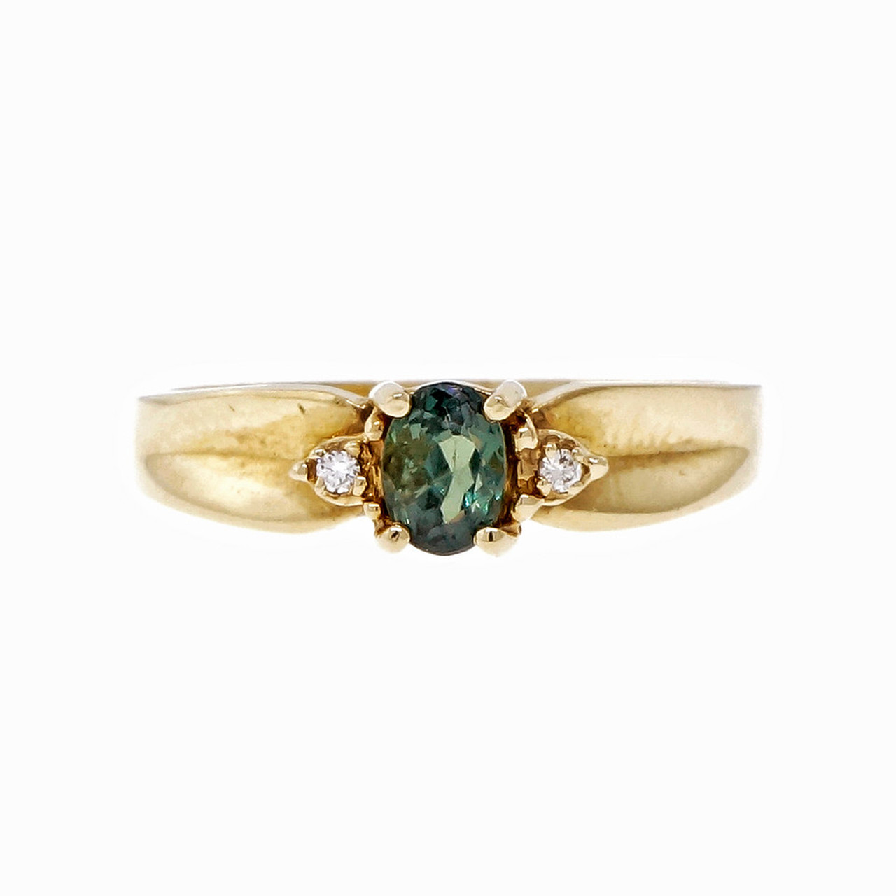 Alexandrite Natural Certified 14k Yellow Gold Diamond Ring | eBay