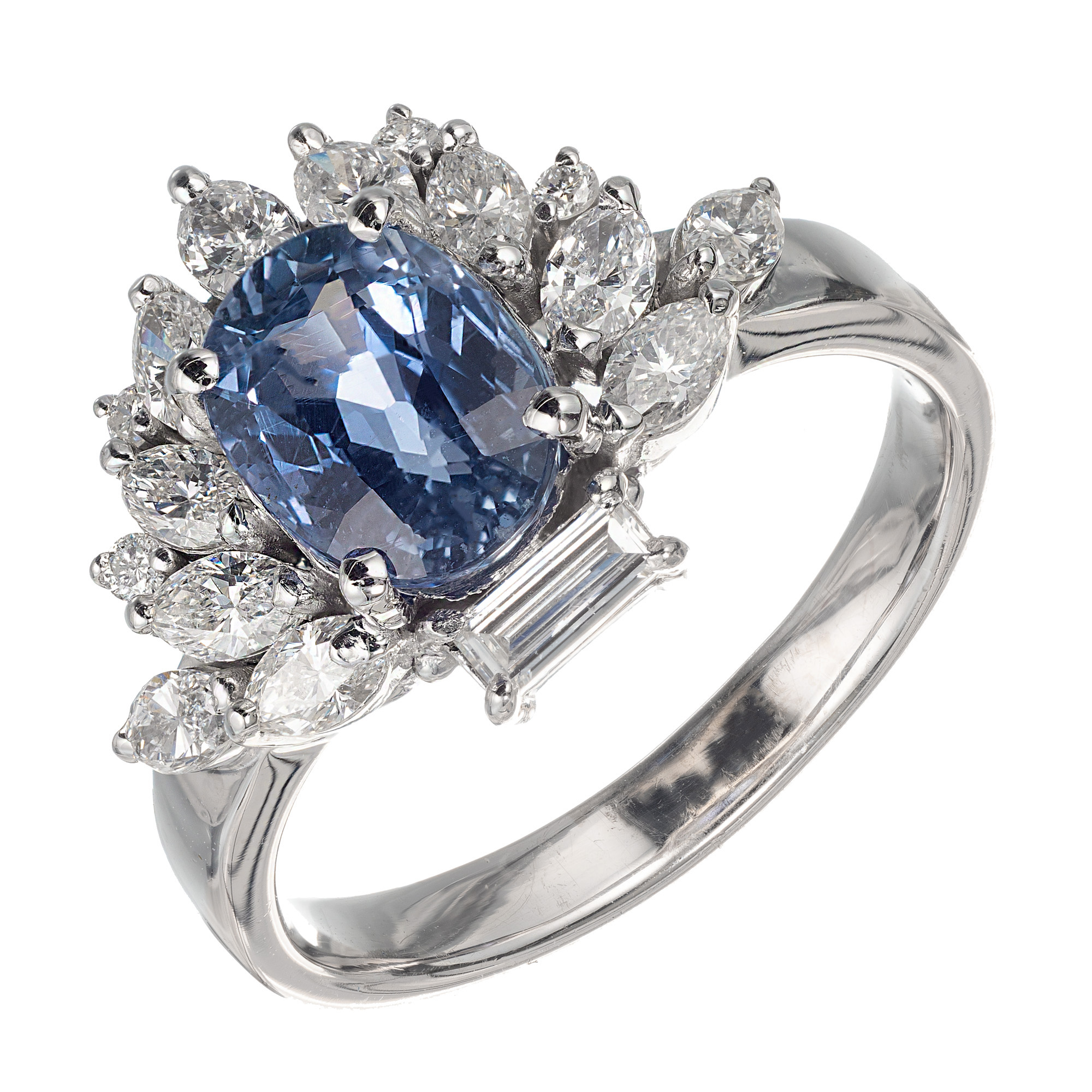 blue sapphire diamond ring