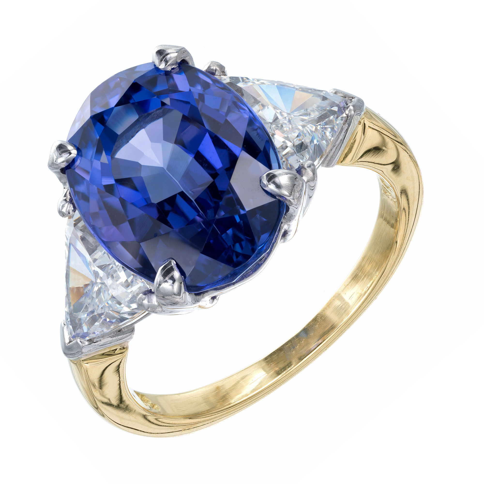 GIA Certified 7.22 Carat Tanzanite Diamond Platinum Engagement Ring | eBay