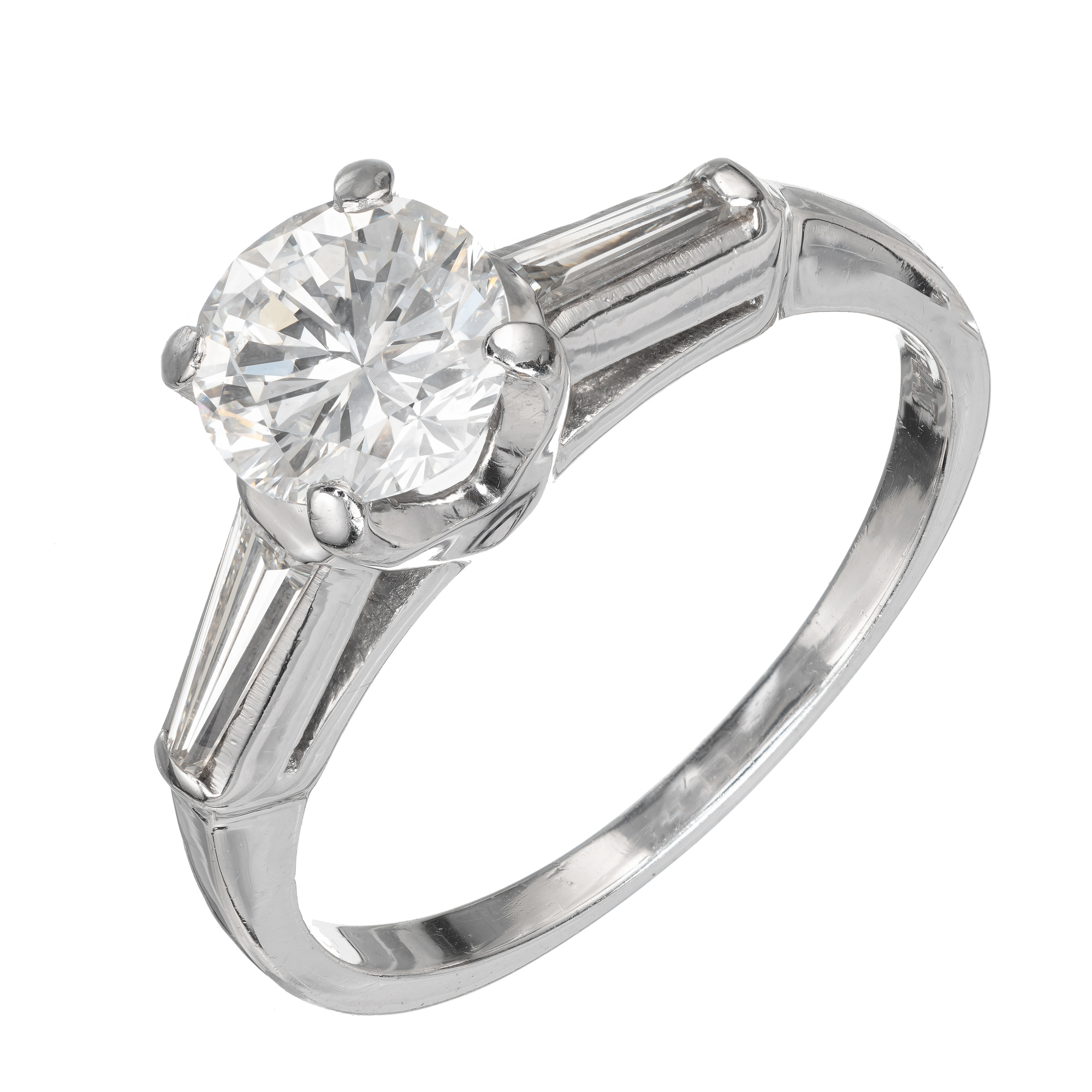 Vintage 1950 Engagement Ring 1.03ct Transitional Platinum Diamond Ring eBay