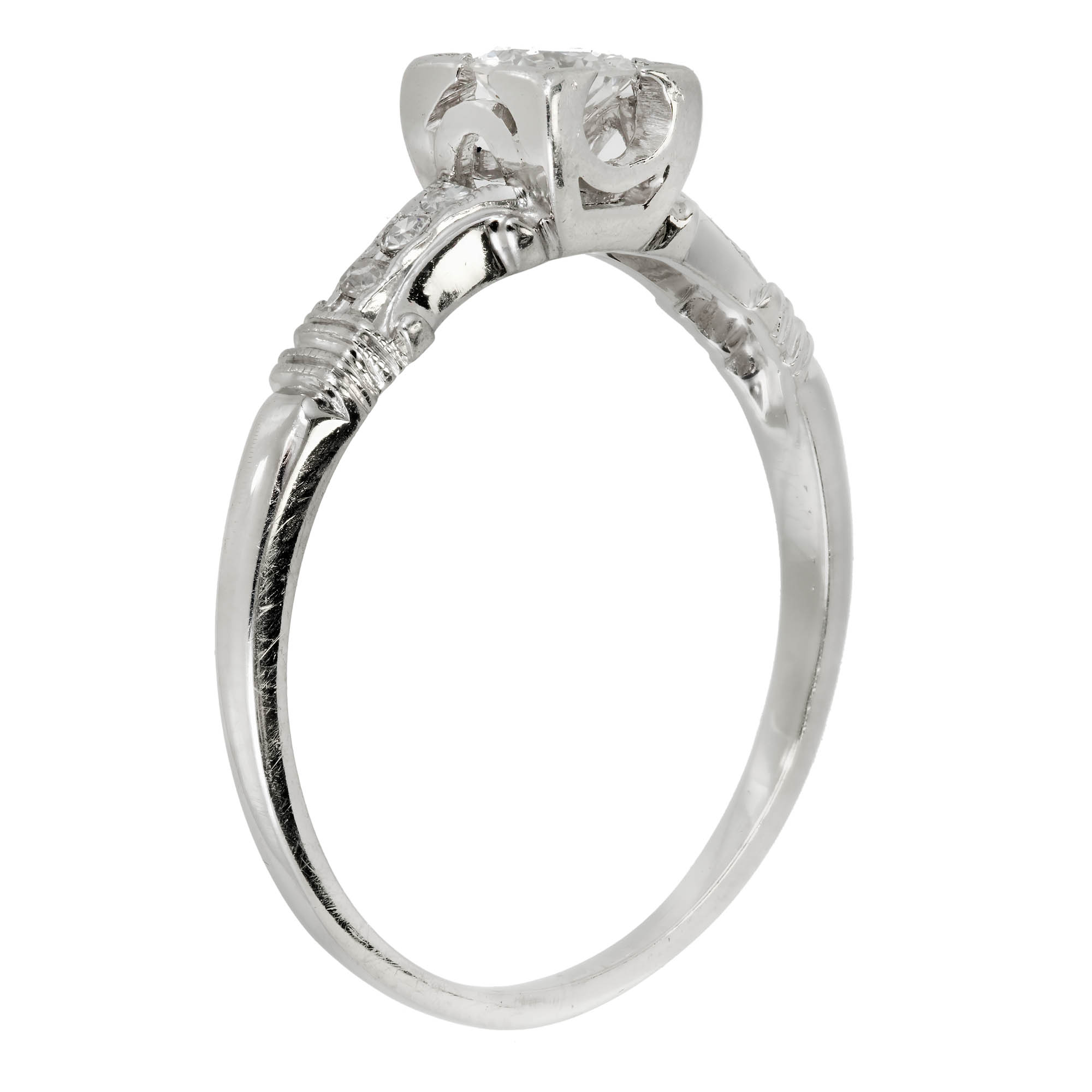 Vintage Jabel Diamond Engagement Ring .30ct Transitional Cut 1940 ...