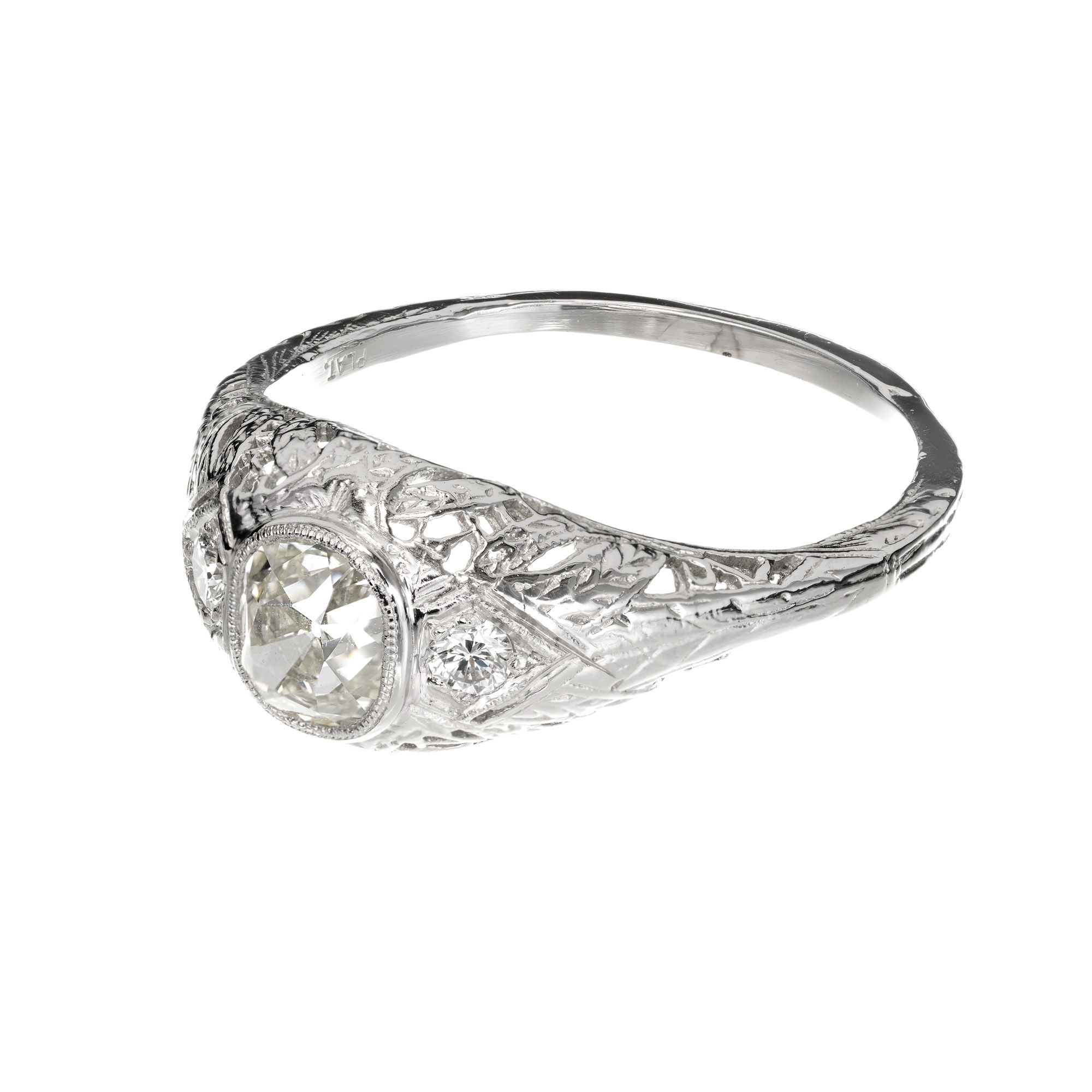 Vintage 1890 Old Mine Brilliant Cut 1.00ct Engagement Ring Platinum | eBay