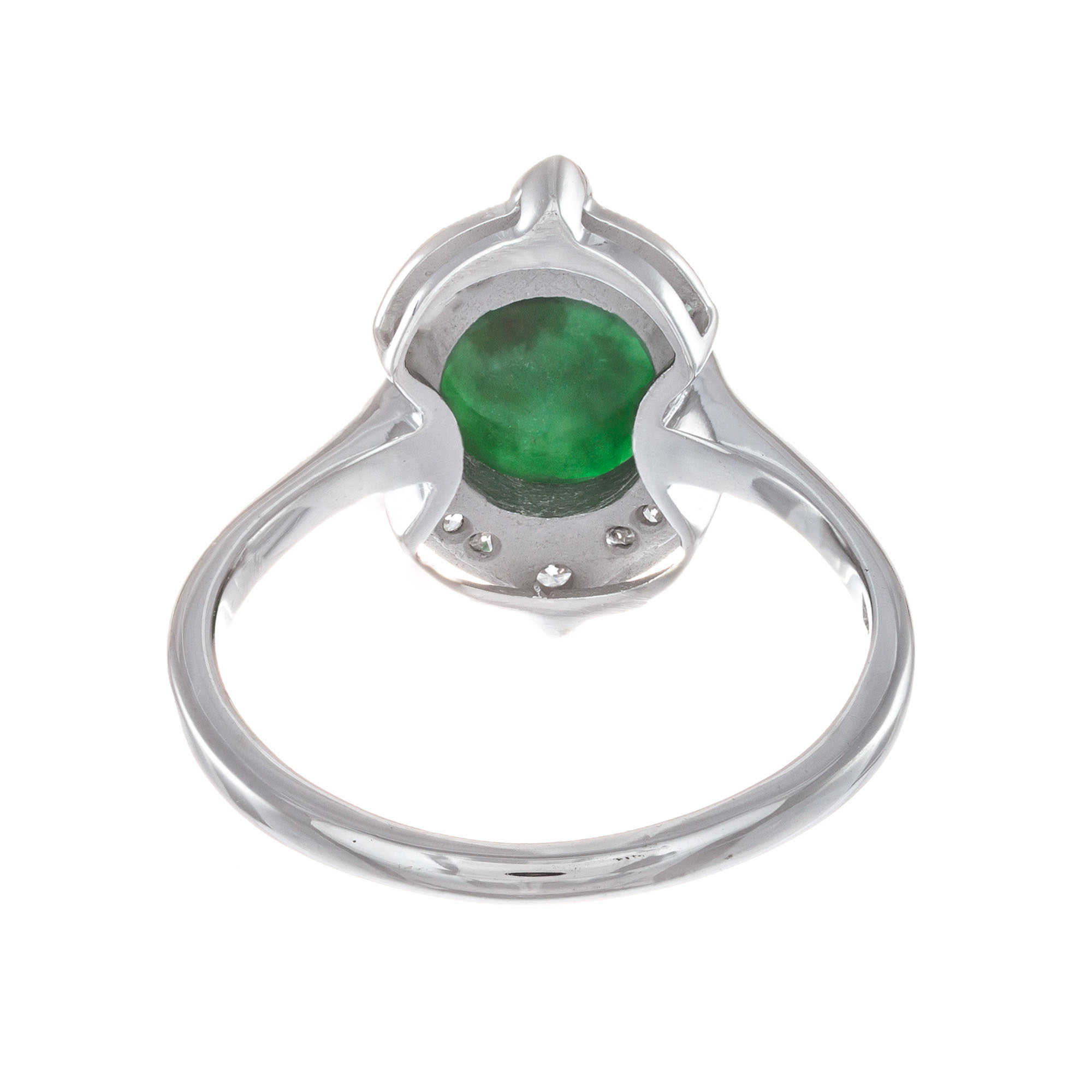 GIA Certified Jadeite Jade Diamond White Gold Ring eBay