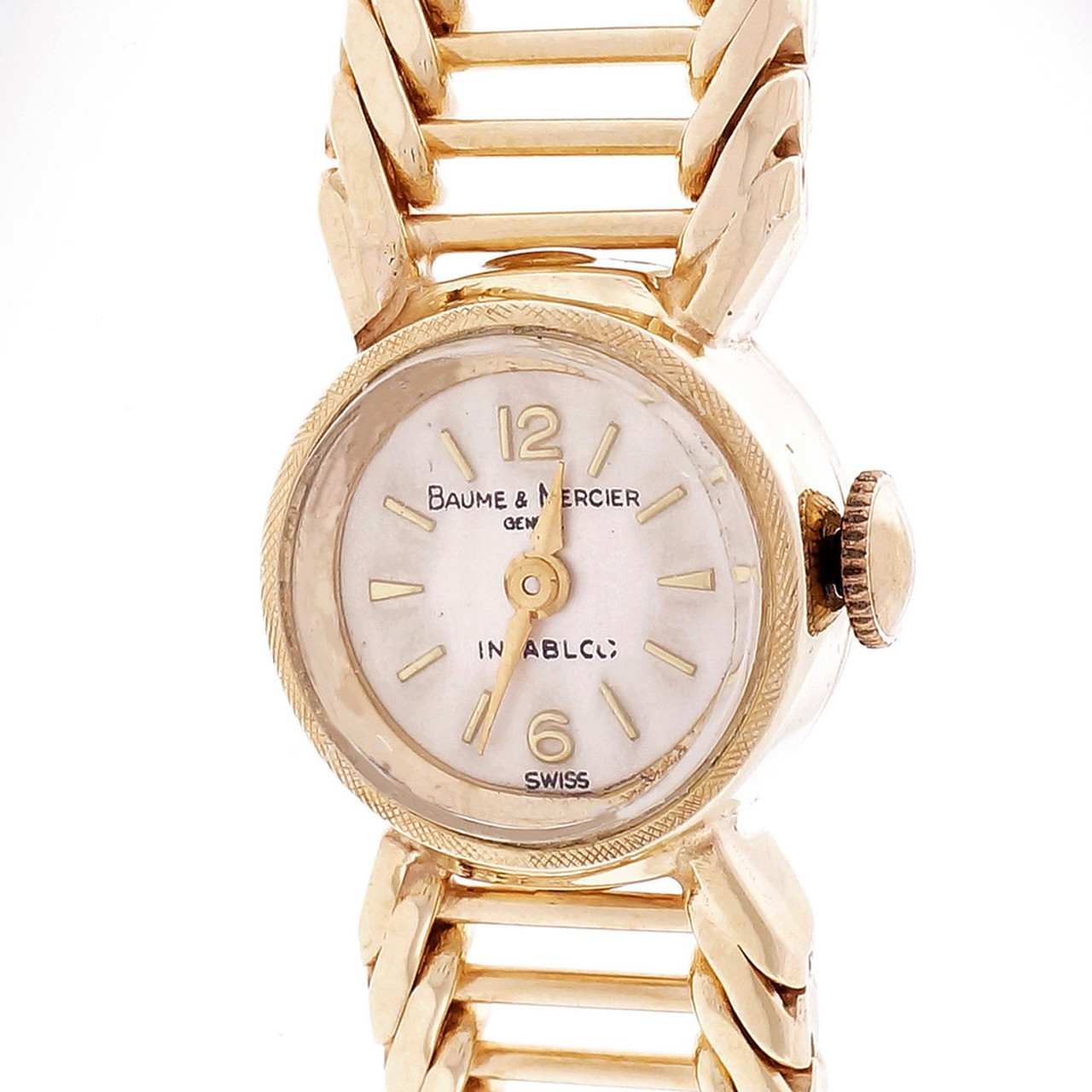 baume mercier gold watch ladies