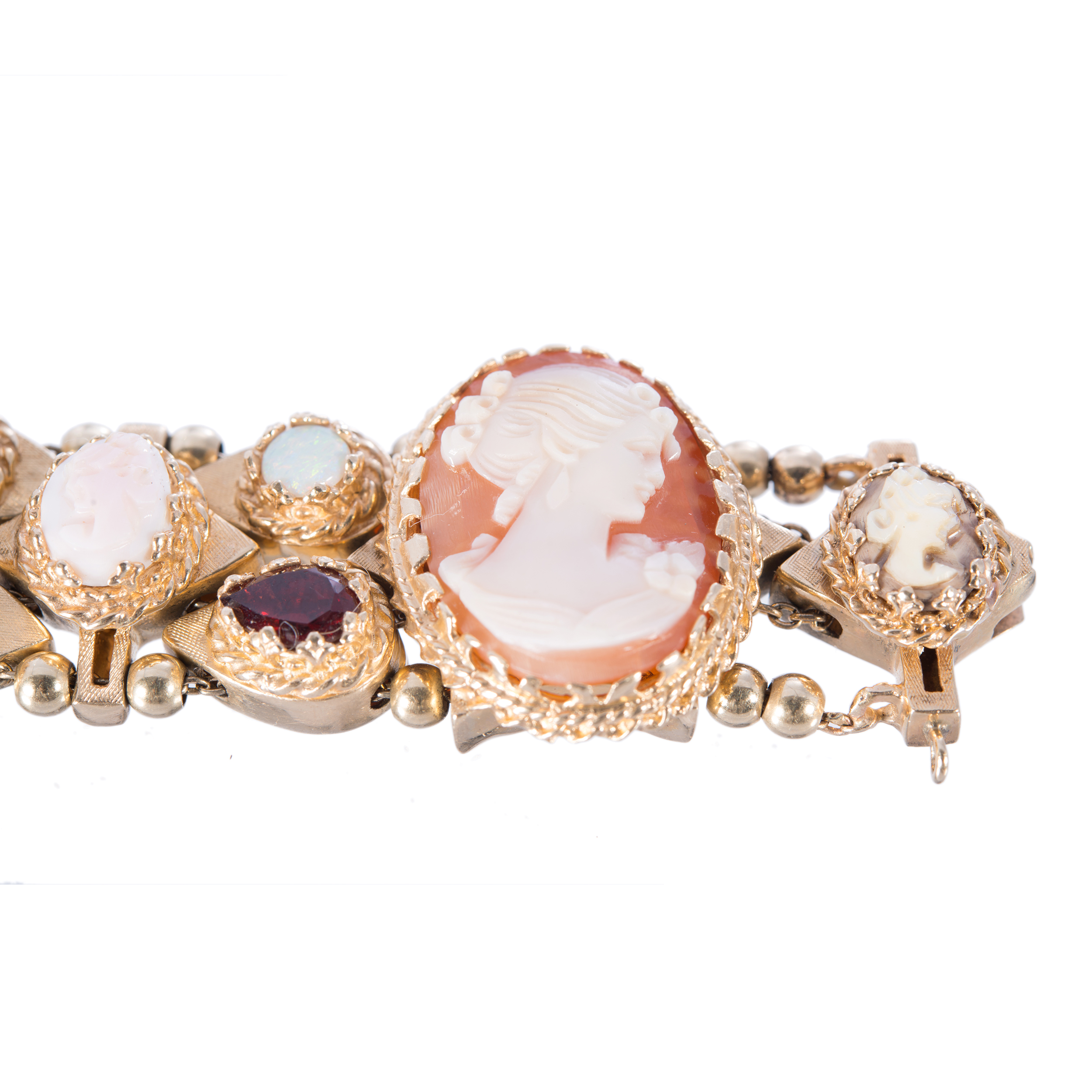 Cameo Slide Bracelet Multi Stone Watch 14k Yellow Gold eBay