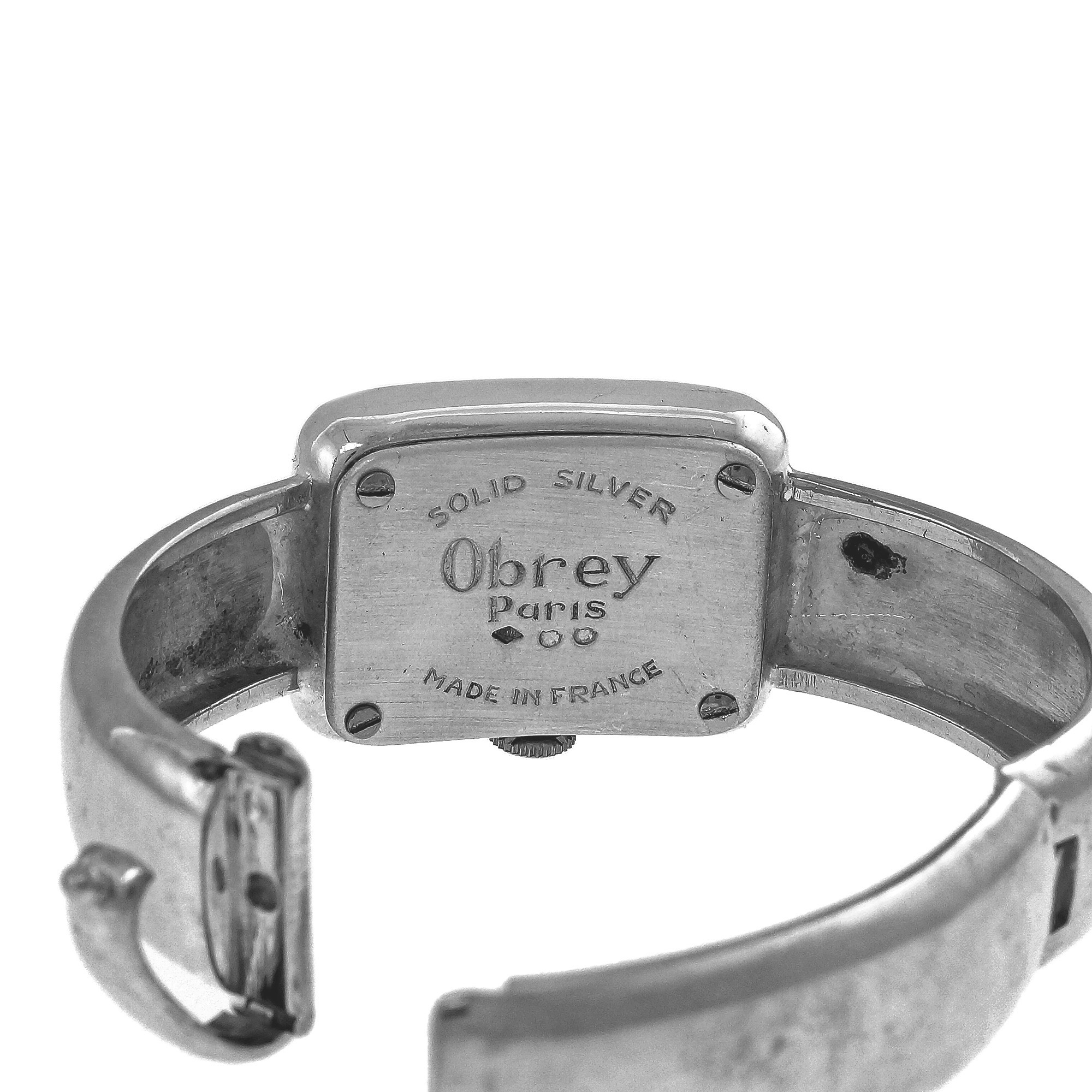 silver bangle watch