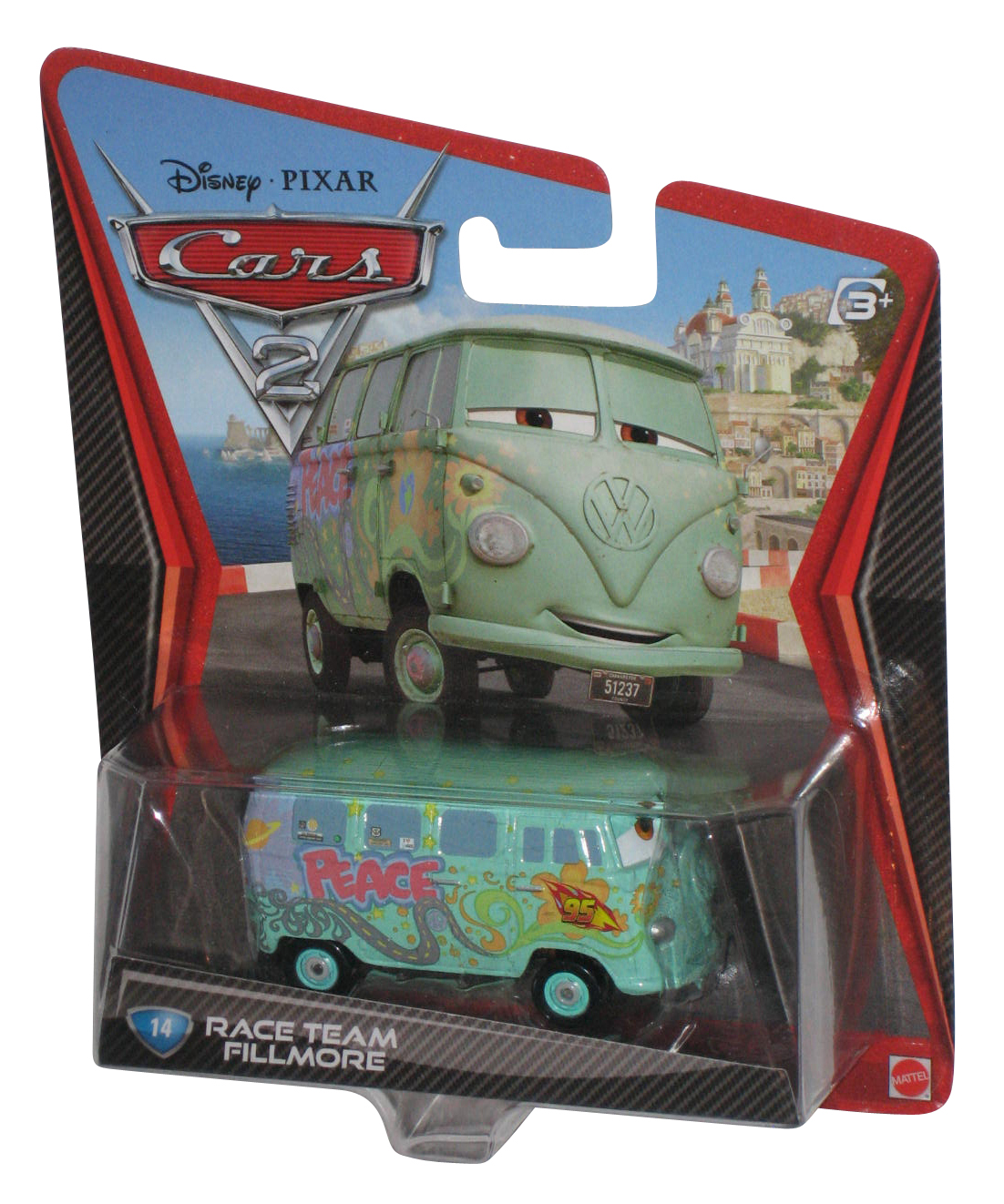 Disney Pixar Cars Race Team Fillmore #14 Die Cast Mattel Toy Car | eBay