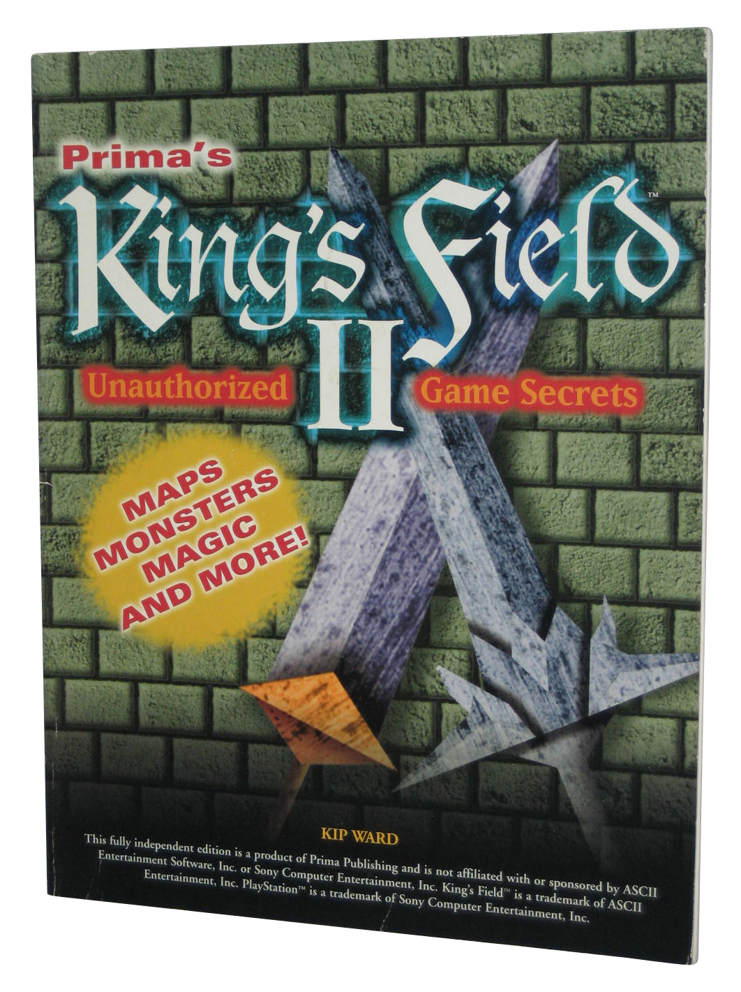 King's Field II Unauthorized Game Secrets Prima Strategy Guide Book