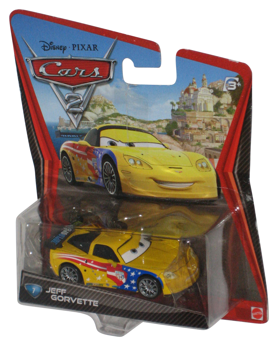 Disney Pixar Movie Cars 2 Jeff Gorvette Die Cast Mattel Toy Car #07 | eBay