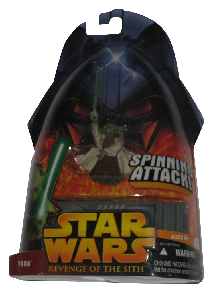 Star Wars Revenge of The Sith Yoda Spinning Attack Action Figure #26 76930852750 | eBay