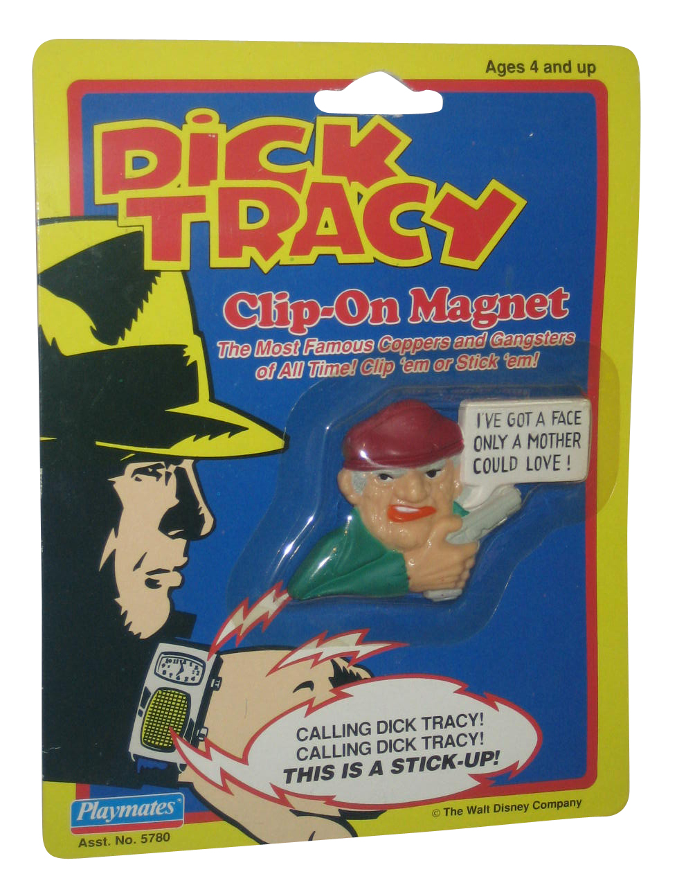 Dick Tracy Clip-On Steve Die Tramp (1990) Playmates Vintage Magnet