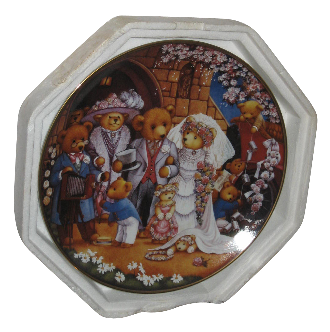 teddy bear plates franklin mint