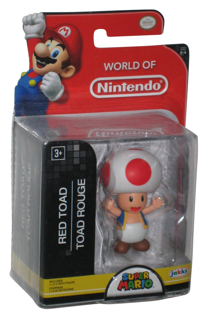 Super Mario Bros World Of Nintendo Red Toad 2016 Jakks Pacific 4494