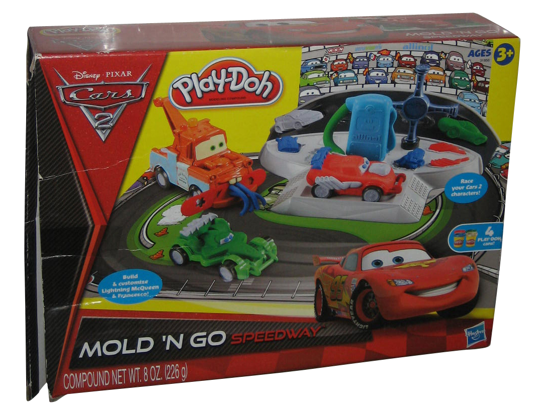 Disney Pixar Cars 2 Movie PlayDoh Mold N Go Speedway Toy Set eBay
