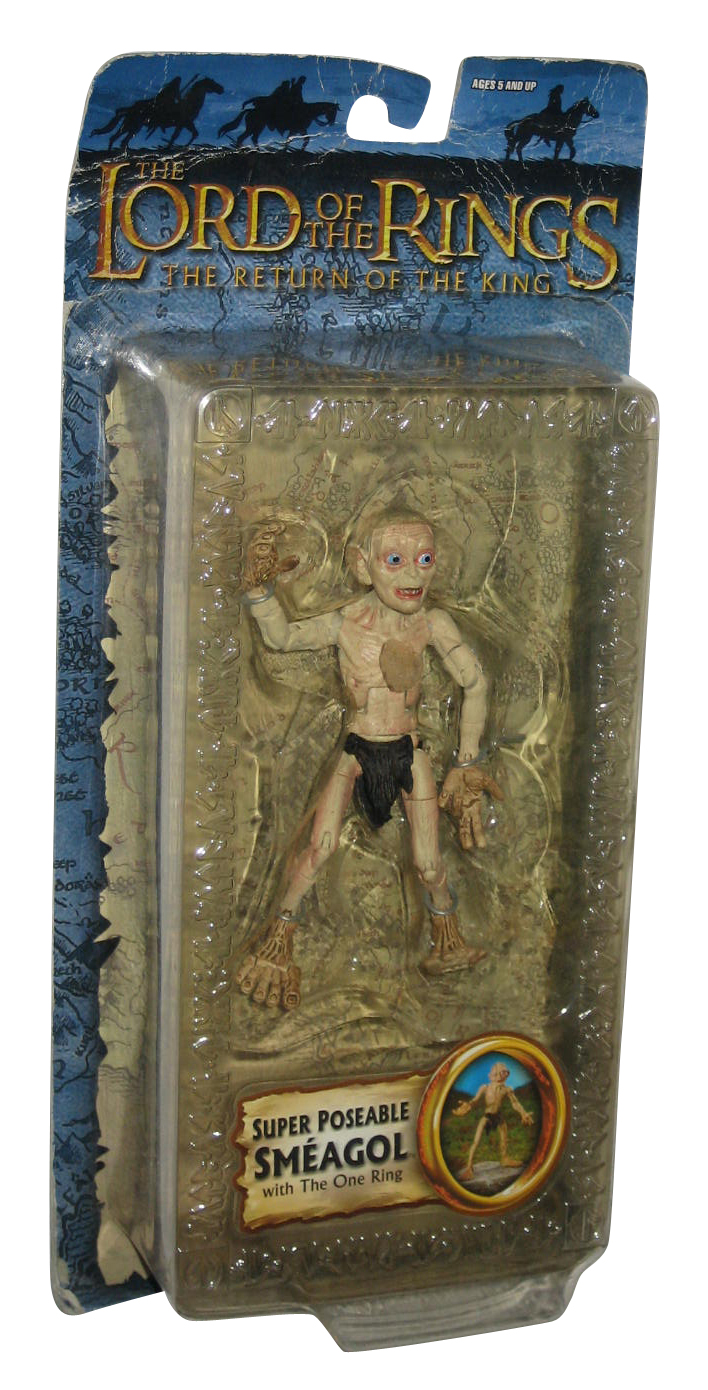 Lord Of Rings Return Of The King Smeagol W One Ring Toy Biz Figure Ebay